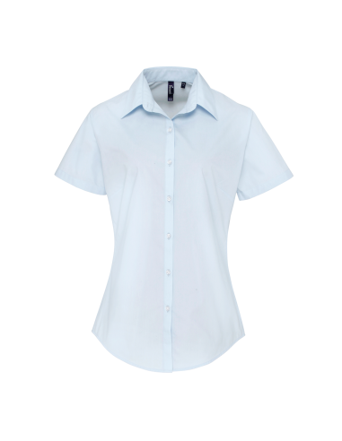 PRE-PR309-Chemise à manches courtes en popeline Supreme Femme
